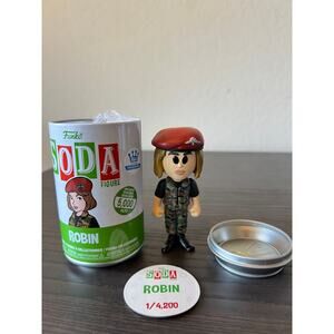 LE ONLY 4,200 PIECE EXC Robin Buckley in Battle Gear Stranger Things Funko Soda